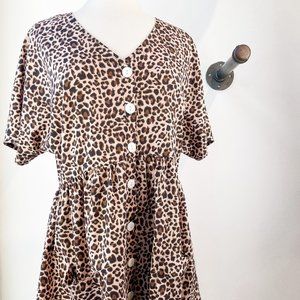 Animal Print Dress with Pockets